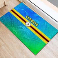 Solomon Islands Choiseul Province Day Rubber Doormat Sea Turtle Tribal Pattern LT05 - Polynesian Pride