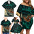 Personalised New Zealand Tamaki Herenga Waka Festival Family Matching Off Shoulder Short Dress and Hawaiian Shirt Maori Pattern LT05 - Polynesian Pride