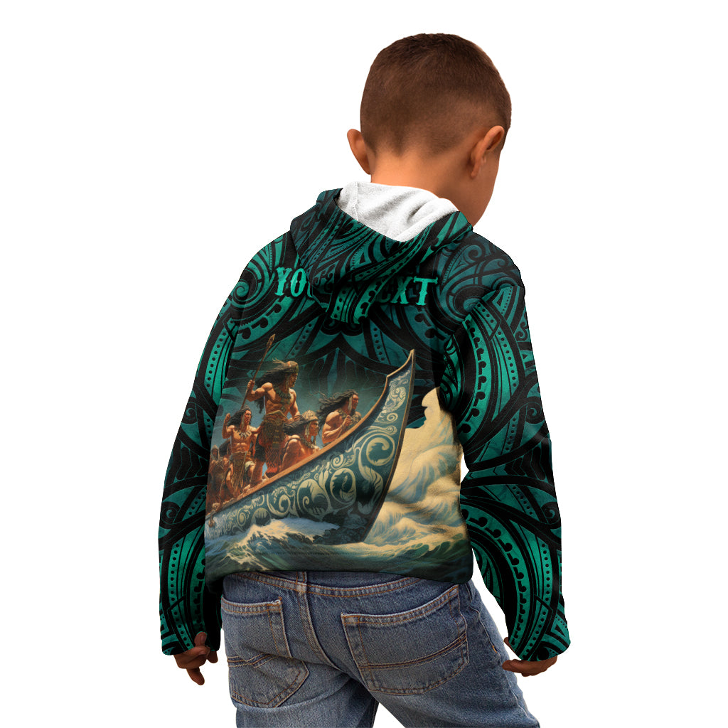 Personalised New Zealand Tamaki Herenga Waka Festival Kid Hoodie Maori Pattern LT05 - Polynesian Pride