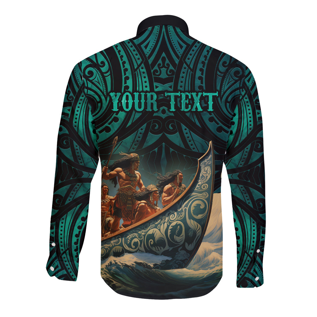 Personalised New Zealand Tamaki Herenga Waka Festival Long Sleeve Button Shirt Maori Pattern LT05 - Polynesian Pride