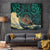 New Zealand Tamaki Herenga Waka Festival Tapestry Maori Pattern LT05 Dark Turquoise - Polynesian Pride