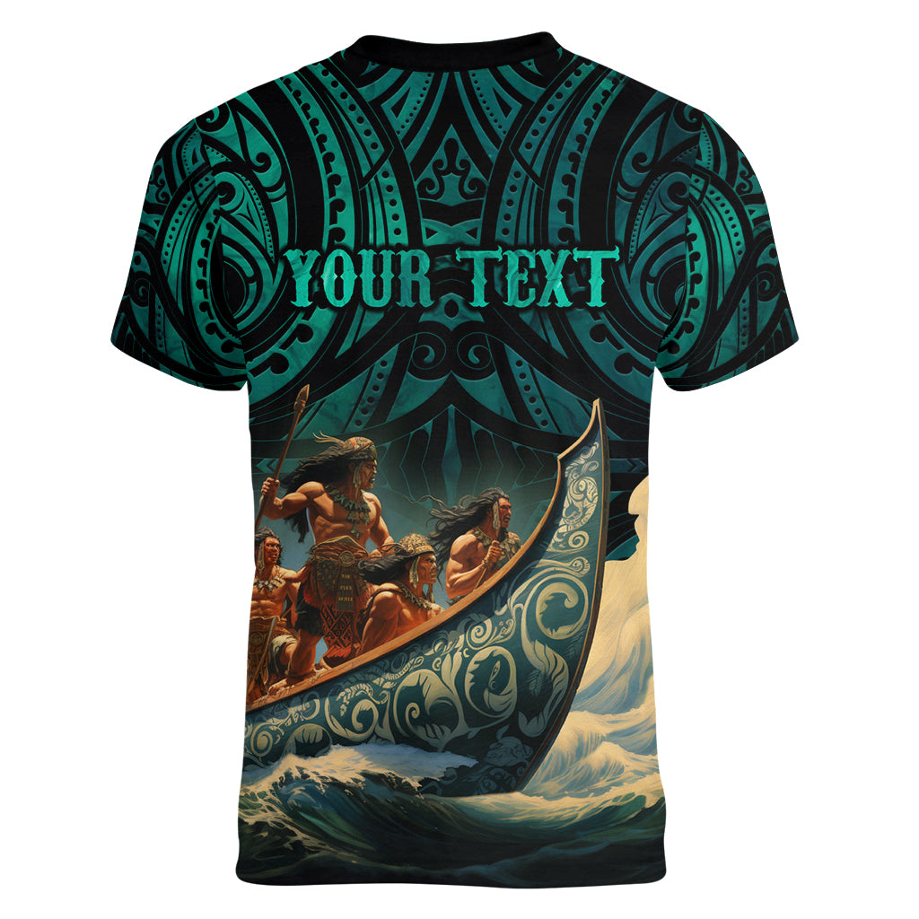 Personalised New Zealand Tamaki Herenga Waka Festival Women V Neck T Shirt Maori Pattern LT05 - Polynesian Pride