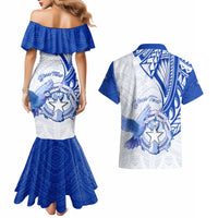 Personalised Northern Mariana Islands Commonwealth Day Couples Matching Mermaid Dress and Hawaiian Shirt Simple Style LT05 - Polynesian Pride