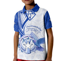 Personalised Northern Mariana Islands Commonwealth Day Kid Polo Shirt Simple Style LT05 Kid Blue - Polynesian Pride