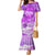 Personalised Pasifika Festival Family Matching Mermaid Dress and Hawaiian Shirt Violet Tropical Turtle LT05 Mom's Dress Violet - Polynesian Pride