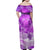 Personalised Pasifika Festival Family Matching Off Shoulder Maxi Dress and Hawaiian Shirt Violet Tropical Turtle LT05 - Polynesian Pride