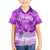 Personalised Pasifika Festival Family Matching Off Shoulder Short Dress and Hawaiian Shirt Violet Tropical Turtle LT05 Son's Shirt Violet - Polynesian Pride