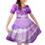 Personalised Pasifika Festival Family Matching Puletasi and Hawaiian Shirt Violet Tropical Turtle LT05 Daughter's Dress Violet - Polynesian Pride