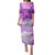 Personalised Pasifika Festival Family Matching Puletasi and Hawaiian Shirt Violet Tropical Turtle LT05 Mom's Dress Violet - Polynesian Pride