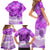 Personalised Pasifika Festival Family Matching Short Sleeve Bodycon Dress and Hawaiian Shirt Violet Tropical Turtle LT05 - Polynesian Pride