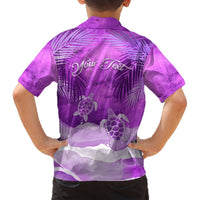Personalised Pasifika Festival Hawaiian Shirt Violet Tropical Turtle LT05 - Polynesian Pride