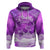 Personalised Pasifika Festival Hoodie Violet Tropical Turtle LT05 Pullover Hoodie Violet - Polynesian Pride