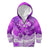 Personalised Pasifika Festival Kid Hoodie Violet Tropical Turtle LT05 Zip Hoodie Violet - Polynesian Pride