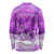 Personalised Pasifika Festival Long Sleeve Shirt Violet Tropical Turtle LT05 - Polynesian Pride