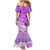 Personalised Pasifika Festival Mermaid Dress Violet Tropical Turtle LT05 - Polynesian Pride