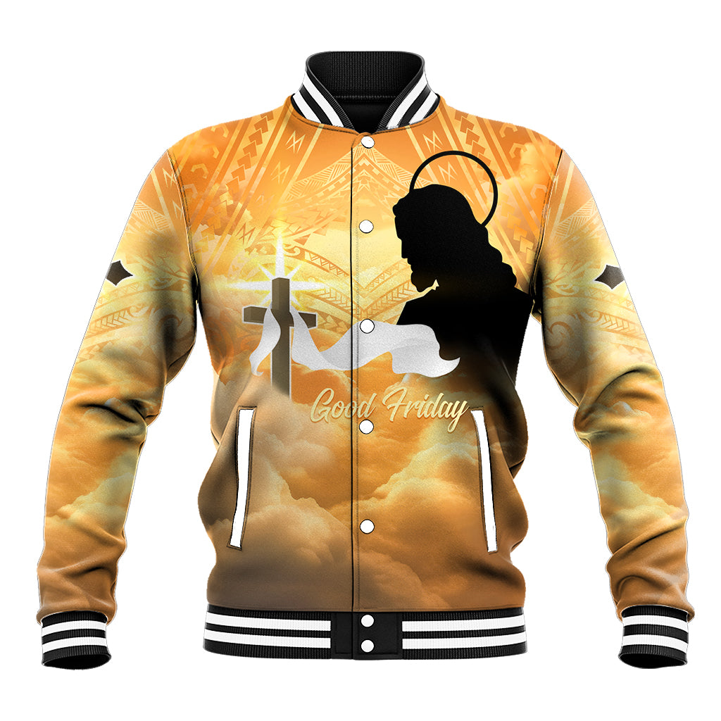 Happy Good Friday Baseball Jacket God Will Bless You LT05 Unisex Gold - Polynesian Pride