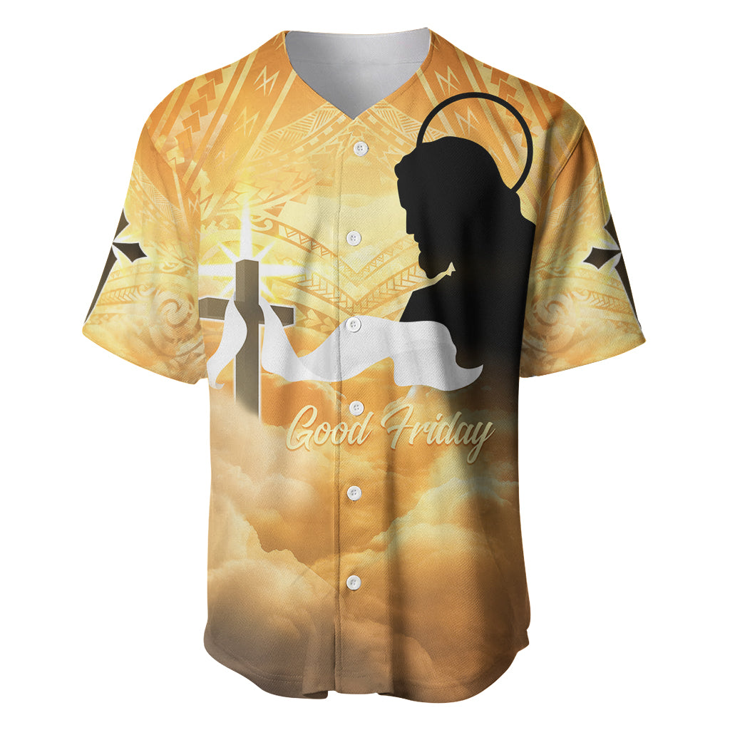 Happy Good Friday Baseball Jersey God Will Bless You LT05 Gold - Polynesian Pride