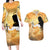 Happy Good Friday Couples Matching Long Sleeve Bodycon Dress and Hawaiian Shirt God Will Bless You LT05 Gold - Polynesian Pride