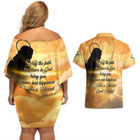 Happy Good Friday Couples Matching Off Shoulder Short Dress and Hawaiian Shirt God Will Bless You LT05 - Polynesian Pride