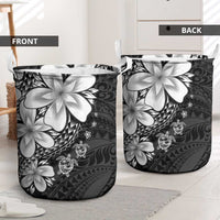 Polynesia Romantic Valentine Laundry Basket Sea Turtle Couple With Black Plumeria LT05 - Polynesian Pride