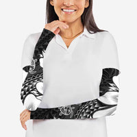 Polynesia Romantic Valentine Arm Sleeves Sea Turtle Couple With Black Plumeria LT05 - Polynesian Pride