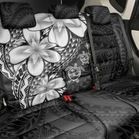 Polynesia Romantic Valentine Back Car Seat Cover Sea Turtle Couple With Black Plumeria LT05 - Polynesian Pride