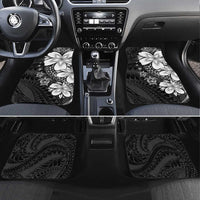 Polynesia Romantic Valentine Car Mats Sea Turtle Couple With Black Plumeria LT05 Set 4pcs Black - Polynesian Pride