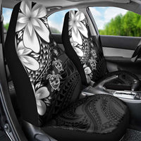 Polynesia Romantic Valentine Car Seat Cover Sea Turtle Couple With Black Plumeria LT05 - Polynesian Pride