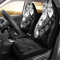 Polynesia Romantic Valentine Car Seat Cover Sea Turtle Couple With Black Plumeria LT05 - Polynesian Pride