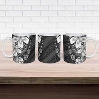 Polynesia Romantic Valentine Ceramic Mug Sea Turtle Couple With Black Plumeria LT05 - Polynesian Pride