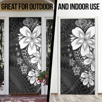 Polynesia Romantic Valentine Door Cover Sea Turtle Couple With Black Plumeria LT05 - Polynesian Pride