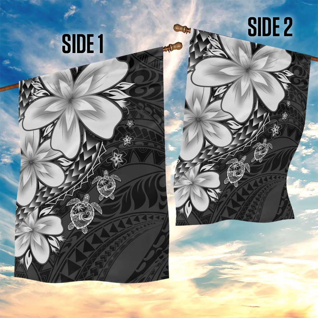 Polynesia Romantic Valentine Garden Flag Sea Turtle Couple With Black Plumeria LT05 - Polynesian Pride