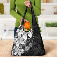 Polynesia Romantic Valentine Grocery Bag Sea Turtle Couple With Black Plumeria LT05 - Polynesian Pride