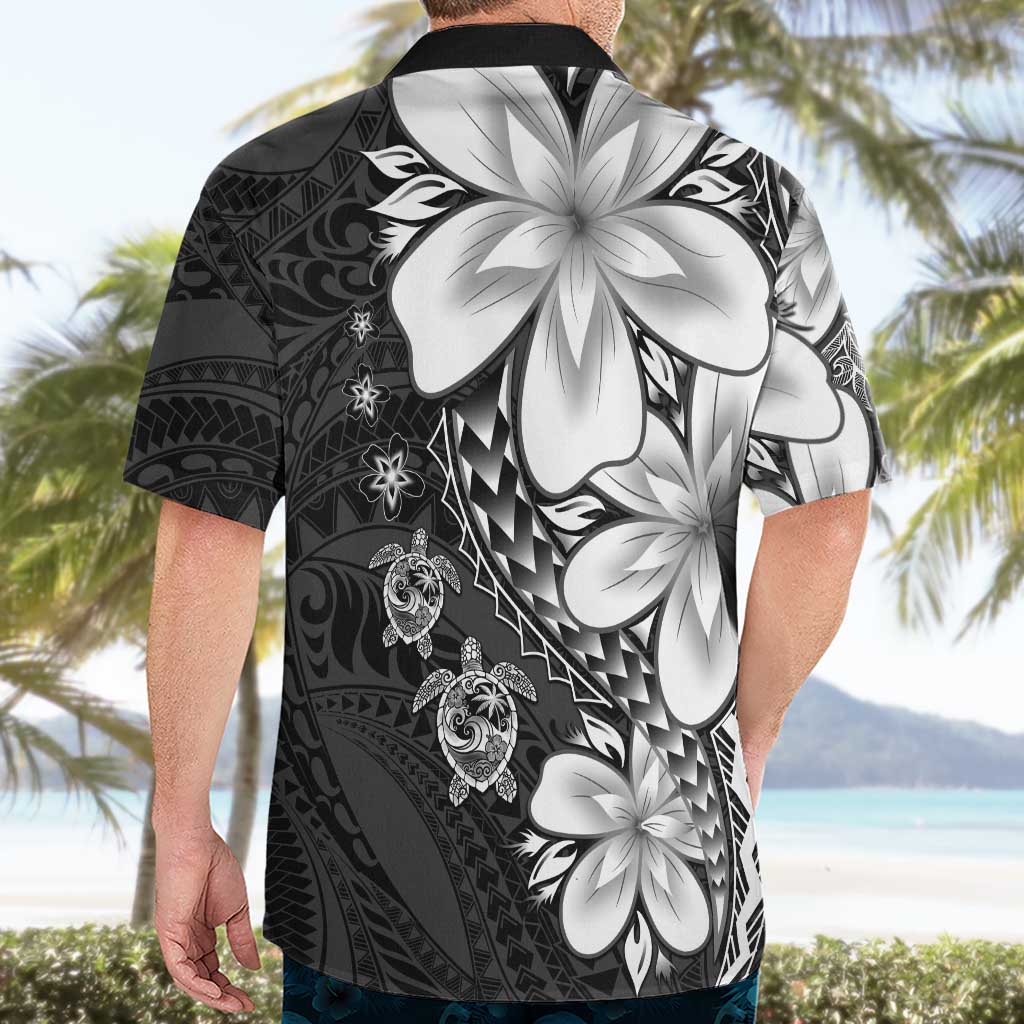 Polynesia Romantic Valentine Hawaiian Shirt Sea Turtle Couple With Black Plumeria LT05 - Polynesian Pride