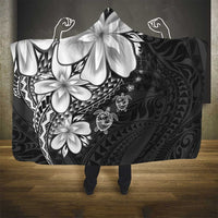 Polynesia Romantic Valentine Hooded Blanket Sea Turtle Couple With Black Plumeria LT05 - Polynesian Pride