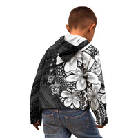 Polynesia Romantic Valentine Kid Hoodie Sea Turtle Couple With Black Plumeria LT05 - Polynesian Pride