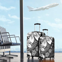 Polynesia Romantic Valentine Luggage Cover Sea Turtle Couple With Black Plumeria LT05 - Polynesian Pride