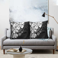 Polynesia Romantic Valentine Pillow Cover Sea Turtle Couple With Black Plumeria LT05 - Polynesian Pride