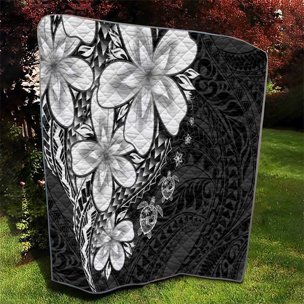 Polynesia Romantic Valentine Quilt Sea Turtle Couple With Black Plumeria LT05 - Polynesian Pride