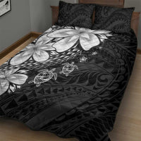 Polynesia Romantic Valentine Quilt Bed Set Sea Turtle Couple With Black Plumeria LT05 - Polynesian Pride