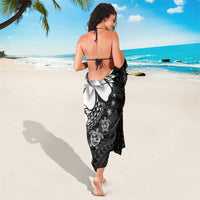 Polynesia Romantic Valentine Sarong Sea Turtle Couple With Black Plumeria LT05 - Polynesian Pride