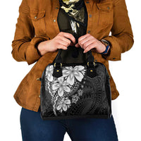 Polynesia Romantic Valentine Shoulder Handbag Sea Turtle Couple With Black Plumeria LT05 - Polynesian Pride