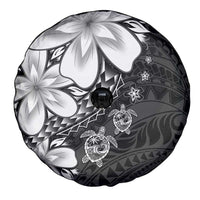 Polynesia Romantic Valentine Spare Tire Cover Sea Turtle Couple With Black Plumeria LT05 - Polynesian Pride