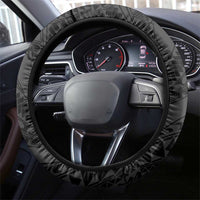 Polynesia Romantic Valentine Steering Wheel Cover Sea Turtle Couple With Black Plumeria LT05 - Polynesian Pride