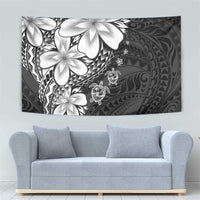 Polynesia Romantic Valentine Tapestry Sea Turtle Couple With Black Plumeria LT05 - Polynesian Pride