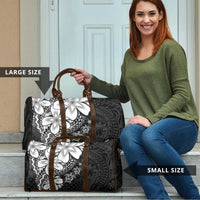 Polynesia Romantic Valentine Travel Bag Sea Turtle Couple With Black Plumeria LT05 - Polynesian Pride