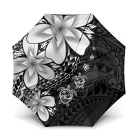 Polynesia Romantic Valentine Umbrella Sea Turtle Couple With Black Plumeria LT05 One Size Folded 11.42 inch Opened Diameter 37.4 inch Black - Polynesian Pride
