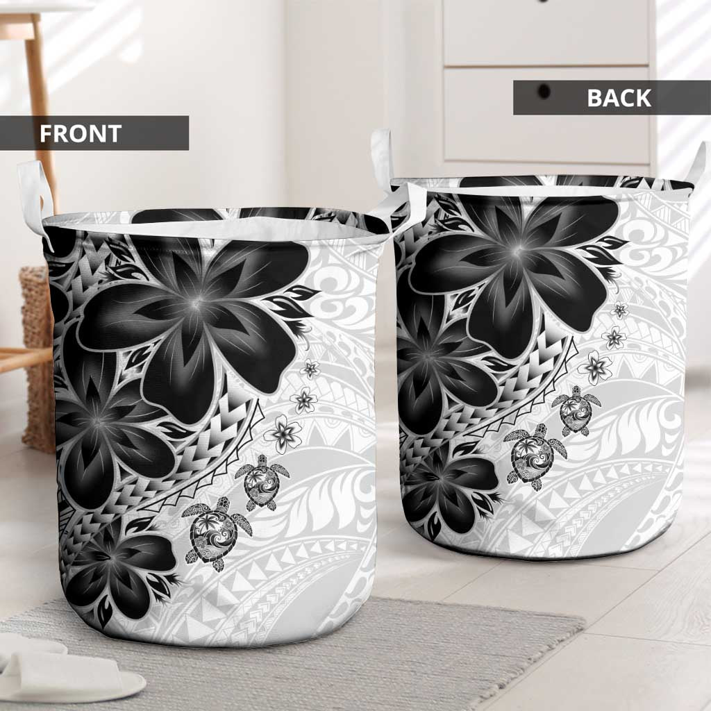 Polynesia Romantic Valentine Laundry Basket Sea Turtle Couple With White Plumeria LT05 - Polynesian Pride
