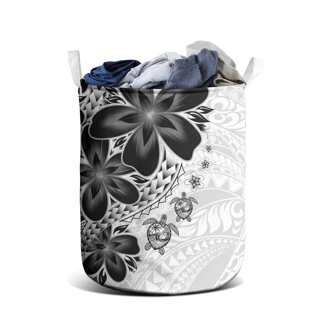 Polynesia Romantic Valentine Laundry Basket Sea Turtle Couple With White Plumeria LT05 - Polynesian Pride