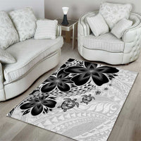 Polynesia Romantic Valentine Area Rug Sea Turtle Couple With White Plumeria LT05 - Polynesian Pride